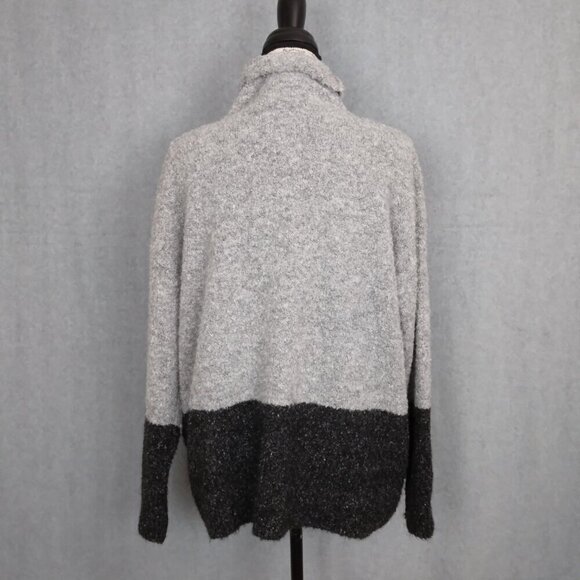 Karen Kane | NWT Color Block Wool Cotton Blend Sweater Gray Black | Size 0X - Picture 4 of 8